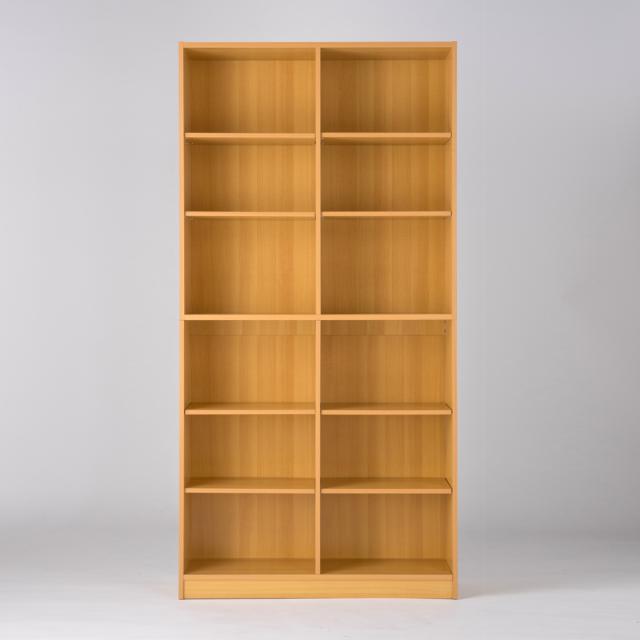 本棚 2列6段 大量収納ラック 幅90cm （ ラック 収納 シェルフ 収納棚 大容量 A4対応 壁面収納 リビング収納 コミック 木目調 ブラウン ホワイト ナチュラル ）_15