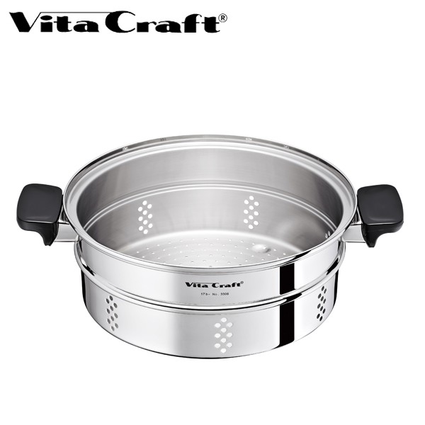 Vita Craft（ビタクラフト） 大蒸し器 （ 蒸し器 蒸し鍋 両手鍋 両手なべ ステンレス製蒸し器 蓋付き フタ付き ふた付き スチーマー 蒸篭