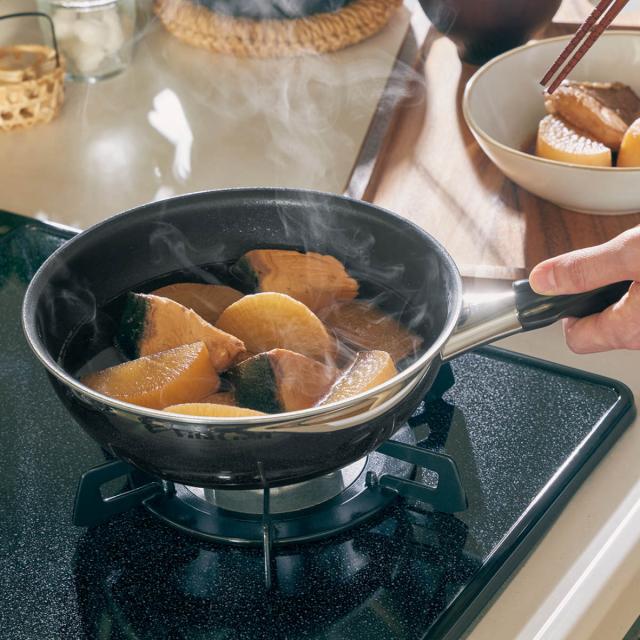 Vita Craft ウォックパン 24cm IH対応 カーペンター 深型フライパン PFOAフリー （ ガス火対応 片手鍋 炒め鍋 深型 金属ヘラOK ふっ素加工 軽い 日本製 24センチ フッ素加工 いため鍋 アルミ ステンレス 2層構造 軽量 ）の通販は