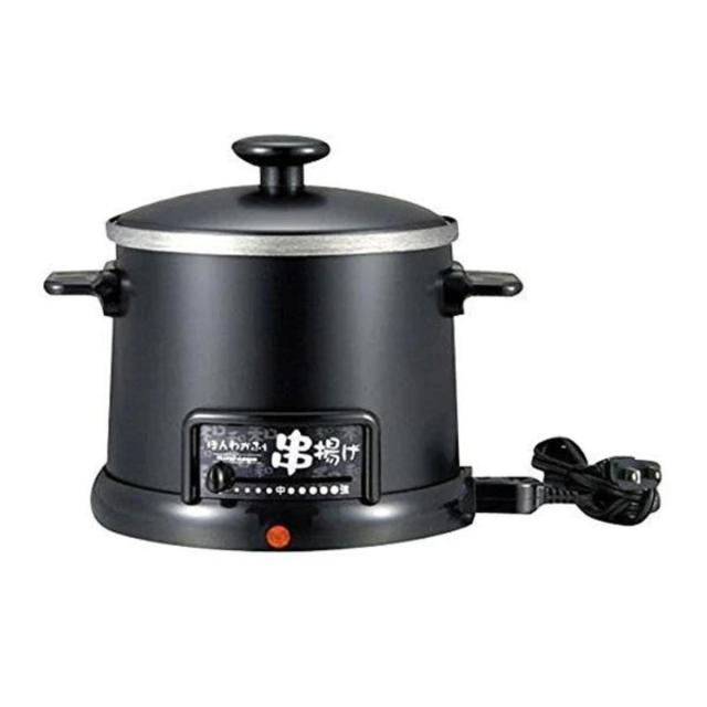 【新品未使用】電気フライヤー 陶器製鍋付き 多機能調理器具 電気鍋 一人用 グリル鍋 2WAY マルチクッカー 焼く 煮る ガラス