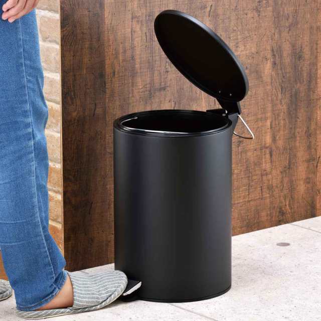 ゴミ箱 5L マイトラッシュ ペダルペール ブラック （ ごみ箱 5リットル ステンレス ペダル式 コンパクト ふた付き 丸型 分別  スタイリッの通販はau PAY マーケット お弁当グッズのカラフルBOX