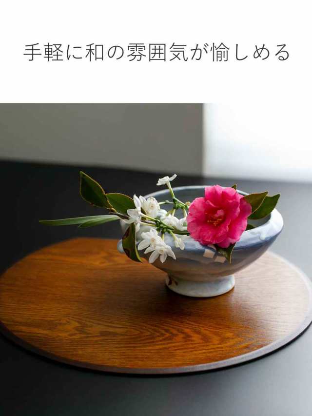 半月膳 36×32cm 漆塗り 天然木 ランチョンマット 5枚セット