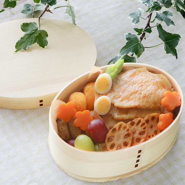 弁当箱 曲げわっぱ 1段 700ml わっぱ一段弁当箱 （ 木製 ランチ
