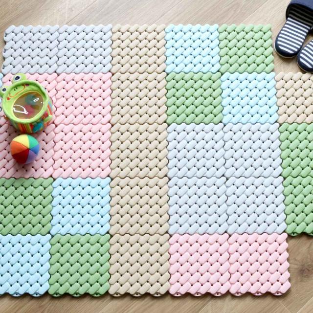 スノコ ジョイント 15×15×1.3cm 水切りユニット 抗菌システムスノコ 素足用 100枚セット （ ジョイントマット すのこ 15cm マット ベランダ パネル バルコニー エクステリア ガーデニング インテリア 床材 日本製 ）の通販は