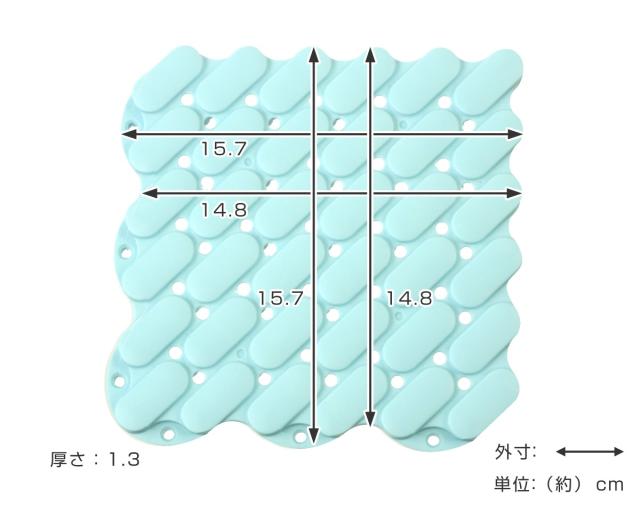 スノコ ジョイント 15×15×1.3cm 水切りユニット 抗菌システムスノコ 素足用 100枚セット （ ジョイントマット すのこ 15cm マット ベランダ パネル バルコニー エクステリア ガーデニング インテリア 床材 日本製 ）の通販は