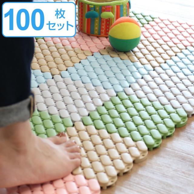 スノコ ジョイント 15×15×1.3cm 水切りユニット 抗菌システムスノコ 素足用 100枚セット （ ジョイントマット すのこ 15cm マット ベランダ パネル バルコニー エクステリア ガーデニング インテリア 床材 日本製 ）の通販は