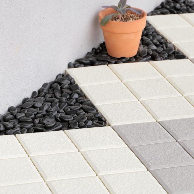 タイル風 ジョイント システムエコタイル 30×30cm 30枚セット （ ジョイントタイル 樹脂 ジョイントマット マット 30cm 30枚 ジョイント式タイル ベランダ パネル バルコニー 配線 タイル風マット ）_9