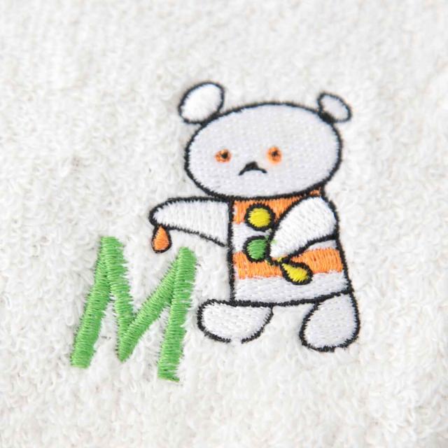 ハンドタオル こぐまちゃん イニシャル 20×20cm （ 手拭き 絵本