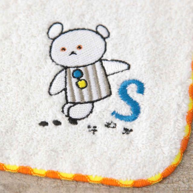 ハンドタオル こぐまちゃん イニシャル 20×20cm （ 手拭き 絵本
