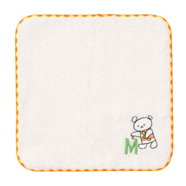 少年漫画キャラクター ハンカチ 約20cm ハンドタオル こぐまちゃん イニシャル 20×20cm （ 手拭き 絵本