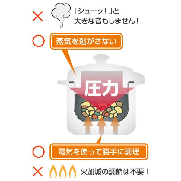 ワンダーシェフ 電気圧力鍋 8L 楽ポンプロ 業務用 マイコン電気圧力鍋8L 100Vコンセント対応 圧力鍋 （ wonderchef 電気式圧力鍋 圧力式電気鍋 圧力なべ 8リットル 調理家電 電気調理器 家電 炊飯 電気鍋 鍋 Wonder chef ）_5