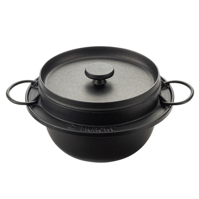 炊飯鍋 3合 IH対応 鉄釜 南部鉄器 日本製 （ 3合炊き 鉄鍋 鉄製鍋 ご飯鍋 ごはん鍋 鉄製 炊飯用鍋 三合炊き お釜 キッチン用品 調理器具 調理用品 蓋付き ）