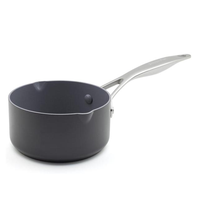 GREEN PAN 片手鍋 14cm IH対応 ヴェニスプロ ミルクパン （ ガス火対応 グリーンパン ソースパン 小鍋 片手なべ 両口鍋 小ぶり 軽い 14センチ アルミ製 マグニート加工 ノンスティック加工 軽量 おしゃれ ）