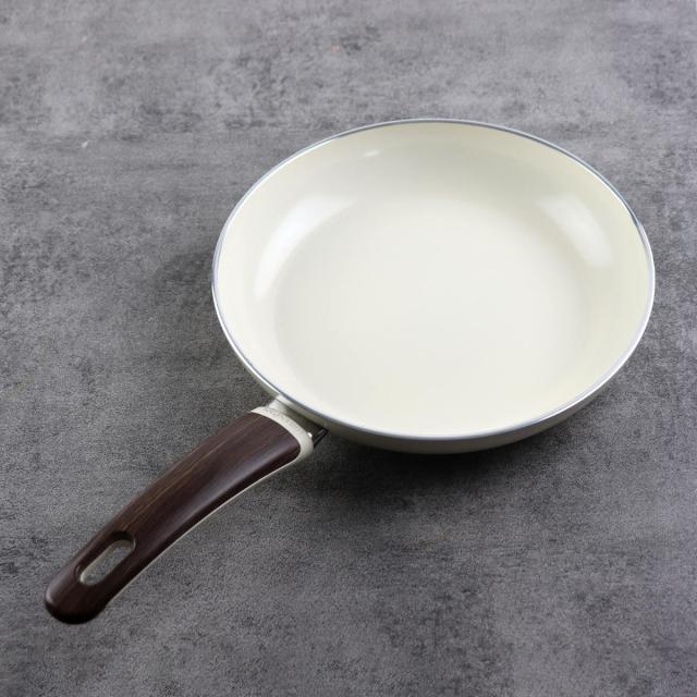 GREEN PAN フライパン 26cm IH対応 WOOD-BE ウッドビー （ ガス火 IH 対応 浅型フライパン 炒め鍋 片手鍋 26センチ 木製ハンドル セラミックコート こびりつきにくい おしゃれ 調理器具 ）の通販は 9,680円