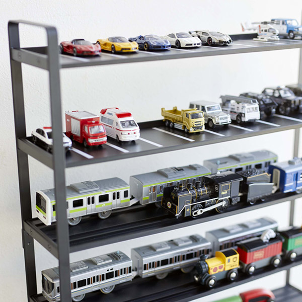 ミニカー 収納 ミニカー＆レール トイラック tower 山崎実業 タワー 山崎実業 （ ディスプレイケース 電車 おもちゃ ラック 棚 見せる収納 おしゃれ おもちゃ収納棚 コレクションケース トミカ プラレール tower 山崎実業 タワー 山崎実業 tower）_16