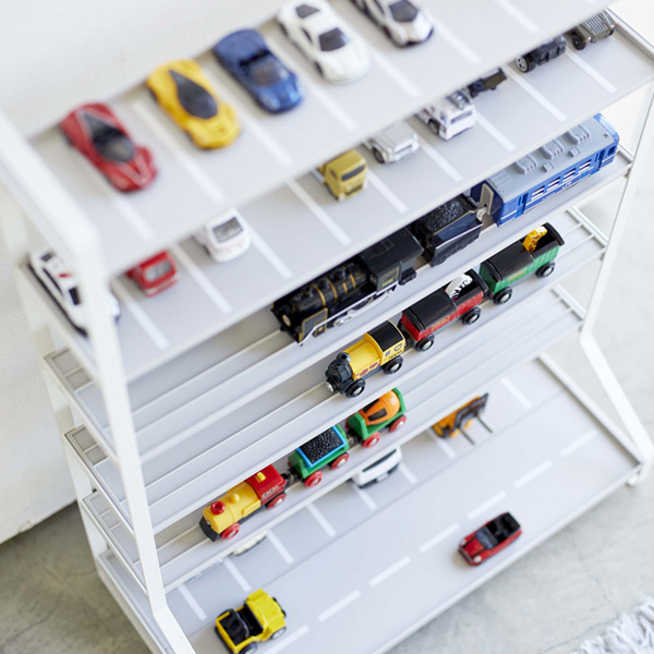 ミニカー 収納 ミニカー＆レール トイラック tower 山崎実業 タワー 山崎実業 （ ディスプレイケース 電車 おもちゃ ラック 棚 見せる収納 おしゃれ おもちゃ収納棚 コレクションケース トミカ プラレール tower 山崎実業 タワー 山崎実業 tower）_4