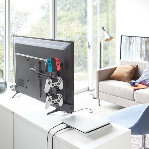 山崎実業 smart テレビ裏 ゲームコントローラー収納ラック スマート （ 4903208050906 3段 ゲーム コントローラー ヘッドホン 収納 テレビ モニター スイッチ プレステ ラック スタンド 省スペース ゲームパッド パッド ジョイコン ） その他ラック