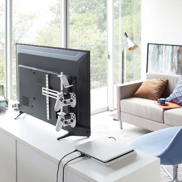 山崎実業 smart テレビ裏 ゲームコントローラー収納ラック スマート （ 4903208050906 3段 ゲーム コントローラー ヘッドホン 収納 テレビ モニター スイッチ プレステ ラック スタンド 省スペース ゲームパッド パッド ジョイコン ） その他ラック