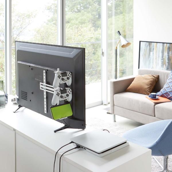 山崎実業 smart テレビ裏 ゲームコントローラー収納ラック スマート （ 4903208050906 3段 ゲーム コントローラー ヘッドホン 収納 テレビ モニター スイッチ プレステ ラック スタンド 省スペース ゲームパッド パッド ジョイコン ） その他ラック