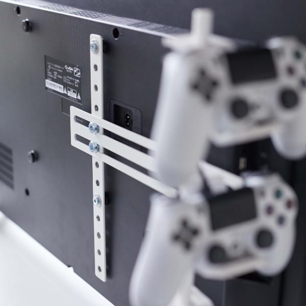 山崎実業 smart テレビ裏 ゲームコントローラー収納ラック スマート （ 4903208050906 3段 ゲーム コントローラー ヘッドホン 収納 テレビ モニター スイッチ プレステ ラック スタンド 省スペース ゲームパッド パッド ジョイコン ） その他ラック