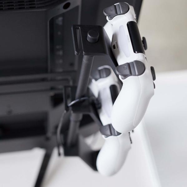 収納ラック テレビ裏ゲームコントローラー収納ラック スマート ゲーム コントローラー ヘッドホン 収納 テレビ モニター スイッチ プの通販はau Pay マーケット リビングート