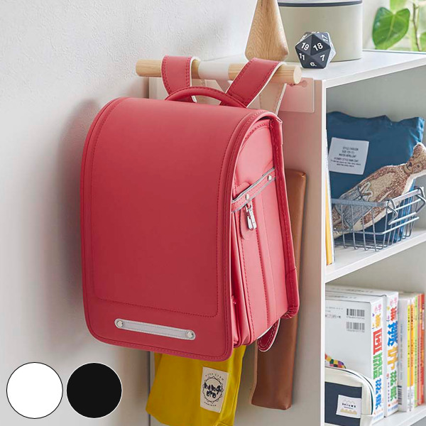 ハンガー ランドセル リュックハンガー フック付き カラーボックス横 リン Rin ランドセル リュック カラーボックス スリム 白 黒 木の通販はau Pay マーケット リビングート