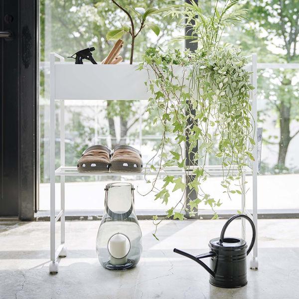 tower 山崎実業 シューズラック 玄関収納ワゴン （ キャスター付き