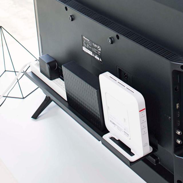 美品　SHARP 4K液晶テレビ 4T-C42DJ1 山崎実業　TV裏収納付 楽天市場】山崎実業 【選べる豪華特典】 ルーター 収納 薄型