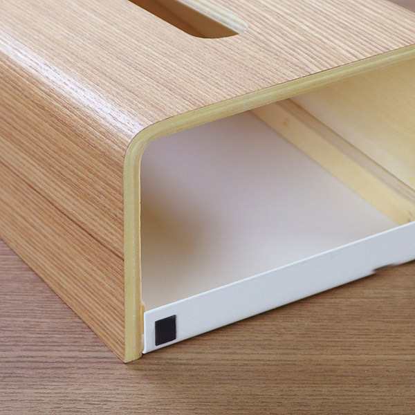 深みのある木目が美しい縦型ティッシュケース RIN 曲げ木デザイン ディッシュボックス リン
