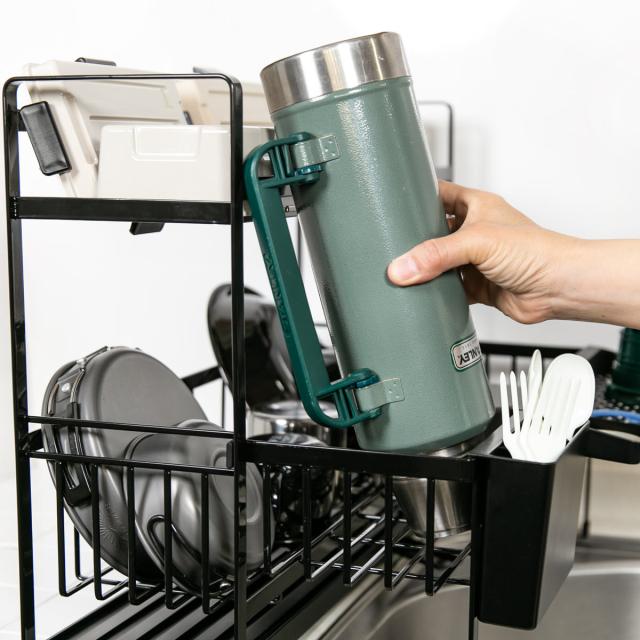 山崎実業 tower 水切りラック スペース広がる 伸縮 2段 タワー