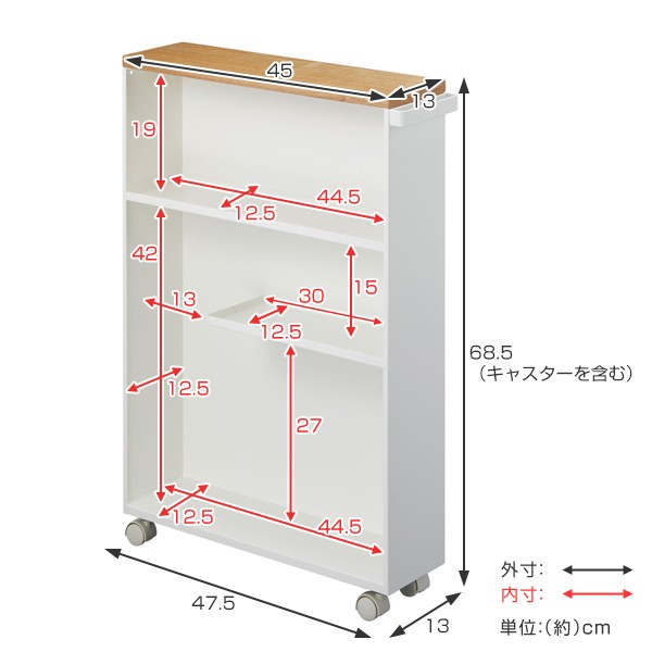 山崎実業 tower ハンドル付きスリムトイレラック タワー （ タワー