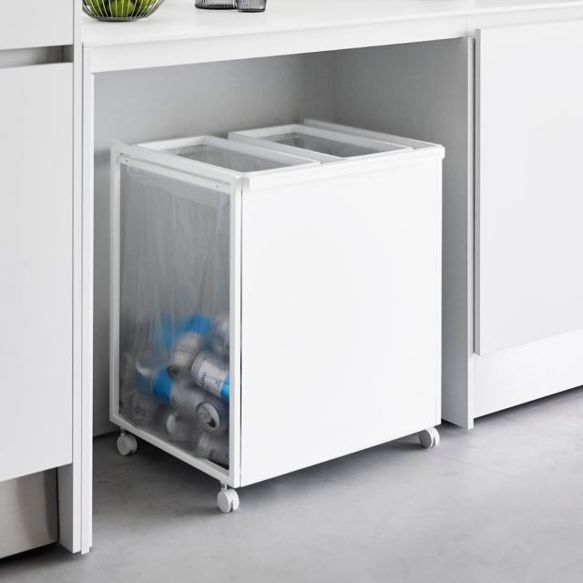 tower 山崎実業 目隠し分別ダストワゴン タワー 45L 2分別 （ タワーシリーズ ゴミ箱 目隠し 分別 分別ゴミ箱 分別ダストワゴン ごみ箱 ダスト ワゴン ゴミ箱 分別）_17