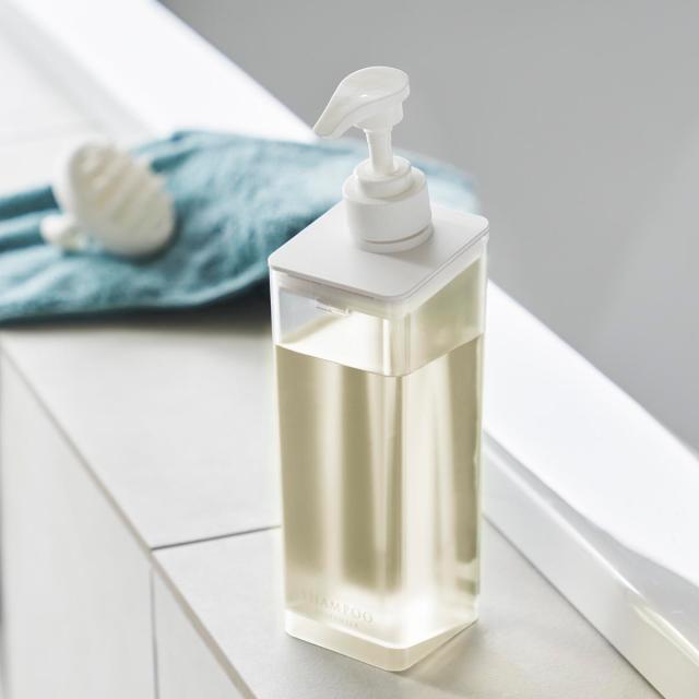 山崎実業 mist たっぷり洗剤が出るマグネットディスペンサー ミスト シャンプー コンディショナー ボディソープ （ 4903208015448 ミストシリーズ シャンプーディスペンサー シャンプーボトル たっぷり出る 洗剤 浮かせる収納 ）