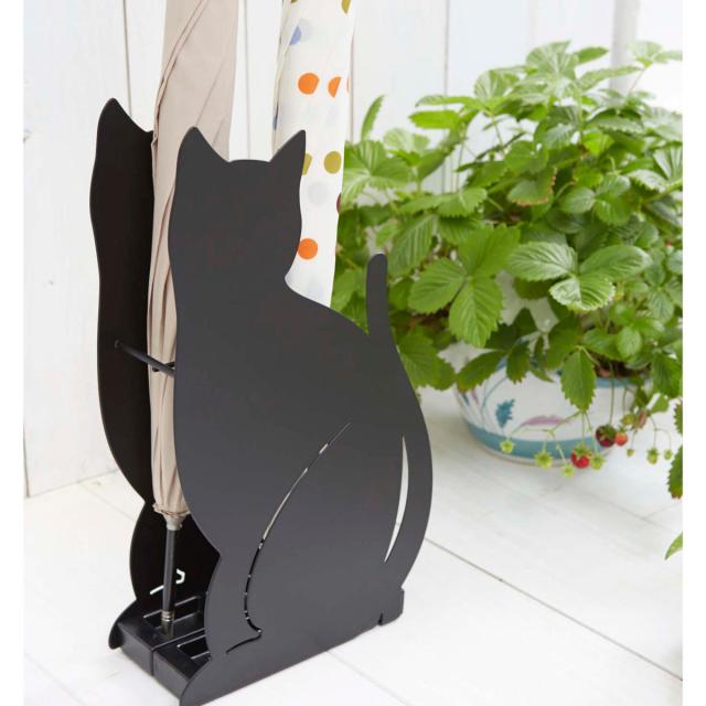 要問合せ♥️愛しの黒猫ちゃん♥️猫グッズ　ネコ　傘立て　アンブレラスタンド　収納 山崎実業 かさたて ネコ （ 4903208023580 傘立て アンブレラスタンド