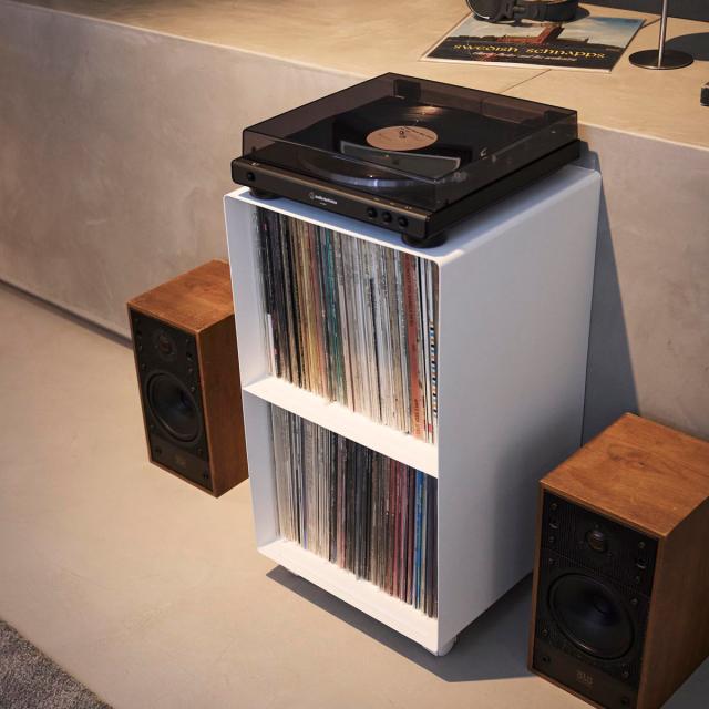 レコード棚 レコードラック 大容量収納 レコードプレーヤース レコードラック 収納 本棚 ディスプレイラック フラップ扉 2段 lp