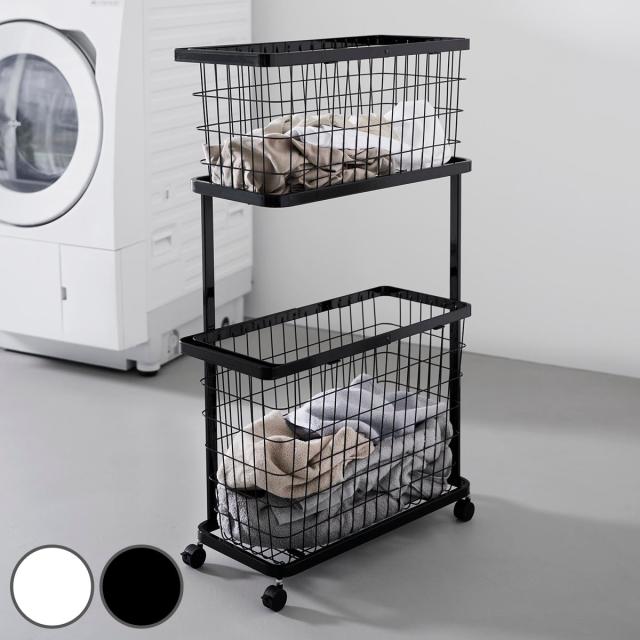 山崎実業 tower ランドリーワゴン＋バスケット タワー スリム