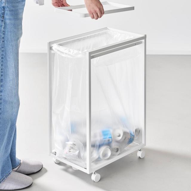 山崎実業 tower スリム目隠しダストワゴン タワー 45L （ 4903208106412 タワーシリーズ ダストボックス ごみ箱 ゴミ箱 ゴミ入れ スリム 目隠し ダストワゴン 45リットル キャスター付き ）_14