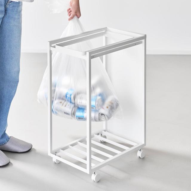 山崎実業 tower スリム目隠しダストワゴン タワー 45L （ 4903208106412 タワーシリーズ ダストボックス ごみ箱 ゴミ箱 ゴミ入れ スリム 目隠し ダストワゴン 45リットル キャスター付き ）_15