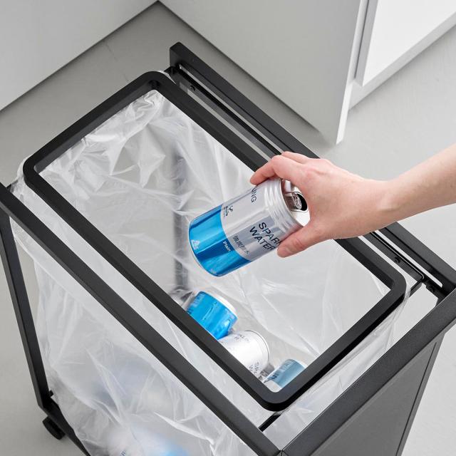 山崎実業 tower スリム目隠しダストワゴン タワー 45L （ 4903208106412 タワーシリーズ ダストボックス ごみ箱 ゴミ箱 ゴミ入れ スリム 目隠し ダストワゴン 45リットル キャスター付き ）_16