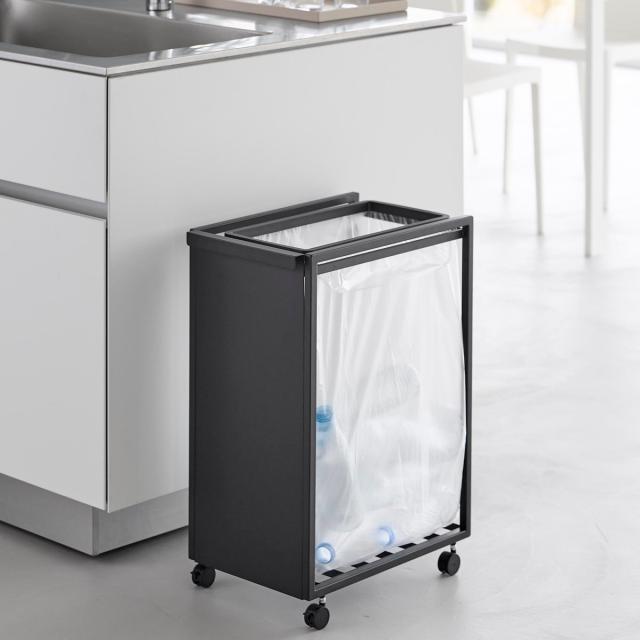 山崎実業 tower スリム目隠しダストワゴン タワー 45L （ 4903208106412 タワーシリーズ ダストボックス ごみ箱 ゴミ箱 ゴミ入れ スリム 目隠し ダストワゴン 45リットル キャスター付き ）_18