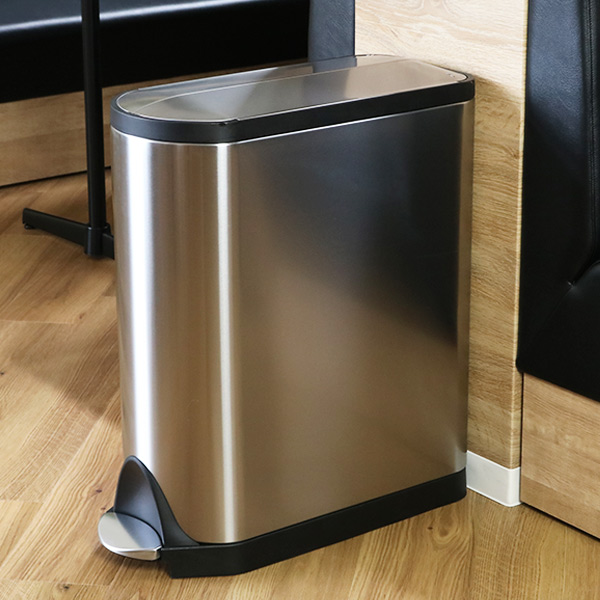 【美品】40L simplehuman ゴミ箱 足踏みペダル式　※専用ゴミ袋付 正規品 ゴミ箱 シンプルヒューマン 分別 ペダル式 ふた付き