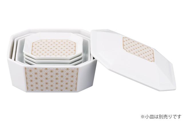 3段重箱 隅切 陶磁器 （ 食洗機対応 電子レンジ対応 磁器 日本製 お重 3段 陶器 食洗機OK レンジOK 重箱 高級感 上品 和風 和モダン モダン ）_6