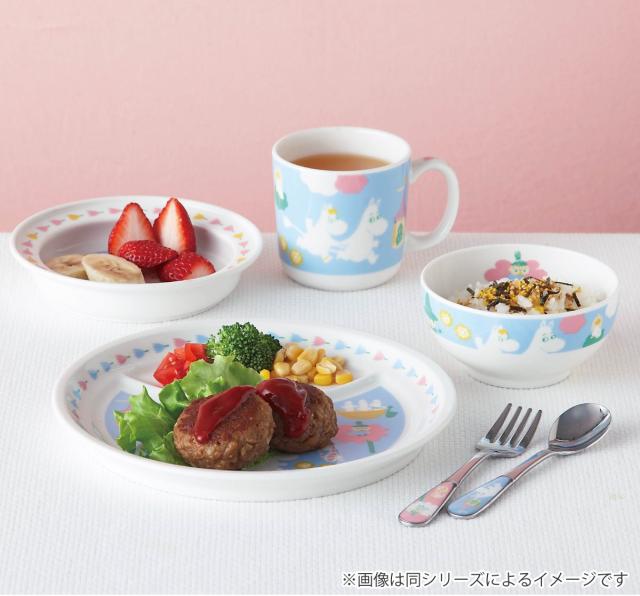 子供食器 6ピースセット ムーミン （ 6点セット スプーン フォーク 子供マグ ライスボウル プレート キッズプレート 電子レンジ対応 日本製 食器セット 磁器 ステンレス マグカップ マグ ボウル すくいやすい MOOMIN ）_1