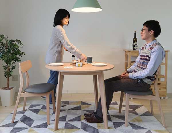 ダイニングテーブル 幅90cm 円形 丸型 木製 ダイニング テーブル 食卓