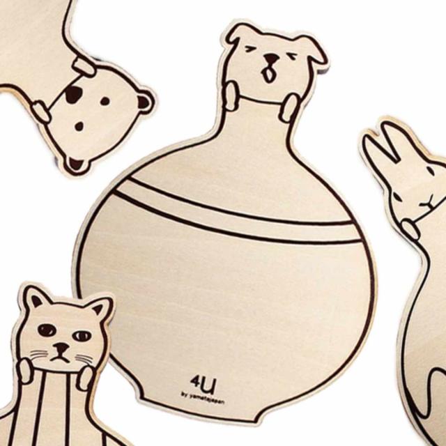 コースター 木製 動物 ベース コップ敷き 日本製 プレート 敷き 木 アニマル グッズ おもしろ おしゃれ うさぎ ねこ くま いぬ 食器 の通販はau Pay マーケット インテリアパレット