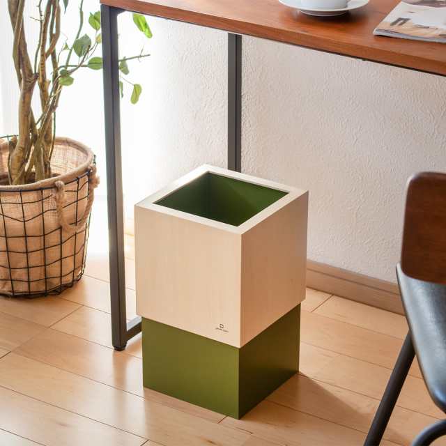 ゴミ箱 木製 10L W CUBE （ ダストボックス ごみ箱 10リットル