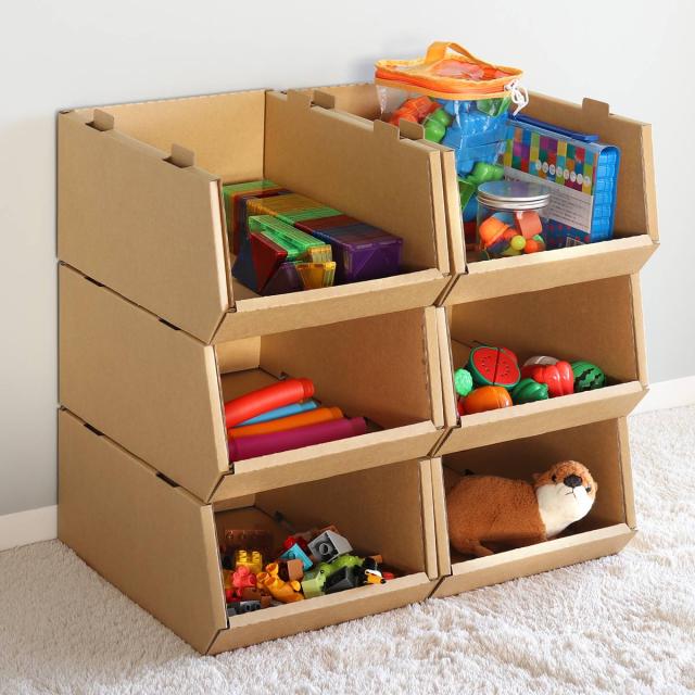 収納ボックス フタ付き 折りたたみ 収納 Lサイズ 3個セットオレンジ