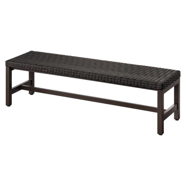 【法人限定】 業務用 屋内用ベンチ 背なしタイプ 幅150×奥行40×高さ42cm （ 山崎産業 コンドル ベンチ 屋内用 背無し エクステリア チェア ベンチタイプ いす イス 椅子 背なし 150cm幅 座面高42cm 人工ラタン おしゃれ ）