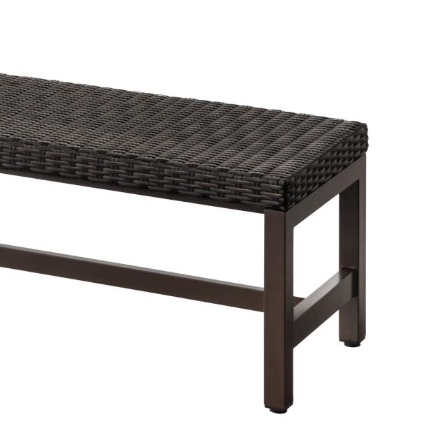 【法人限定】 業務用 屋内用ベンチ 背なしタイプ 幅150×奥行40×高さ42cm （ 山崎産業 コンドル ベンチ 屋内用 背無し エクステリア チェア ベンチタイプ いす イス 椅子 背なし 150cm幅 座面高42cm 人工ラタン おしゃれ ）_2