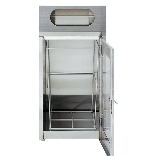 屋内用ゴミ 業務用ダストボックス 60L 1面窓付き リサイクルボックス CS-1ST （ 法人限定 山崎産業 コンドル 分別ゴミ箱 60リットル ゴミ箱 ステンレス 分別 ごみ箱 分別ごみ箱 屋内 大容量 ステンレス製 ）